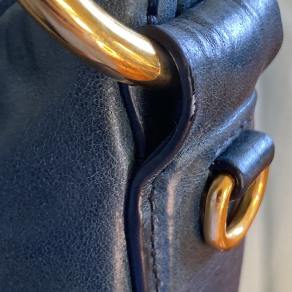 PRADA Large Blue Vitello Shine Leather Hobo - Picture 14 of 17